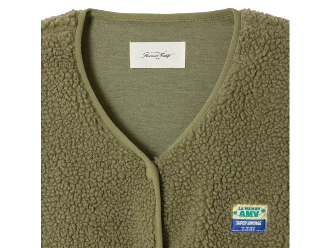 gilet - SANS MANCHE - vetement femme - Cuir - Vert - American vintage8093309_5