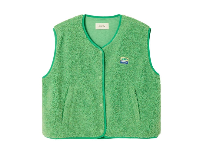 gilet - SM - vetement femme - Cuir - Vert - American vintage