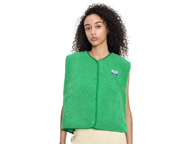 gilet - SM - vetement femme - Cuir - Vert - American vintage8093310_2