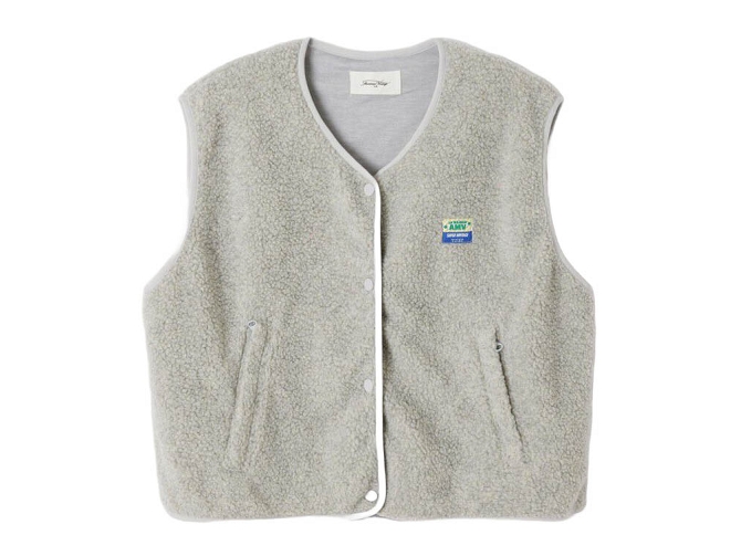 gilet - SM - vetement femme - Cuir - Gris - American vintage