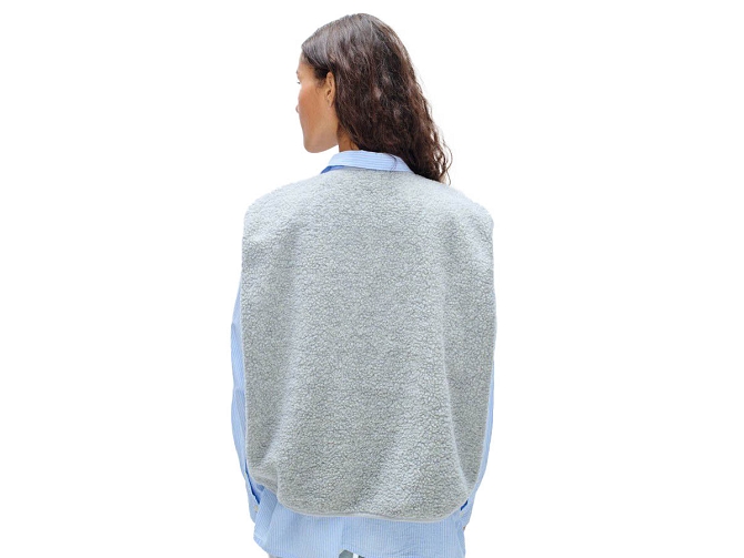 gilet - SM - vetement femme - Cuir - Gris - American vintage8093311_5