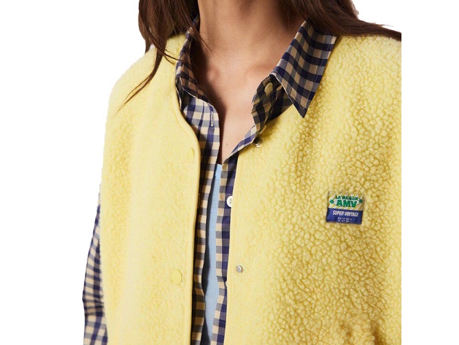 gilet - SANS MANCHE - vetement femme - Cuir - Jaune - American vintage8093312_4