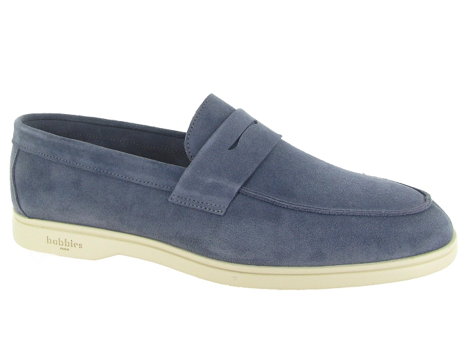 mocassins - Bateau - homme - Cuir - Bleu - Bobbies