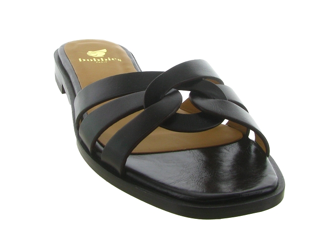 sandales et nu pieds - Mule Sabot - femme - Cuir - Marron - Bobbies8112801_3
