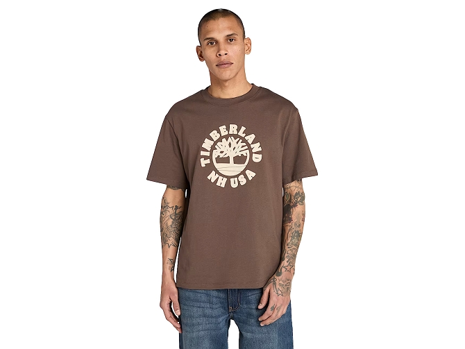 tee shirt - MANCHE COURTE - vetement homme - Coton - Marron - Timberland8130601_2