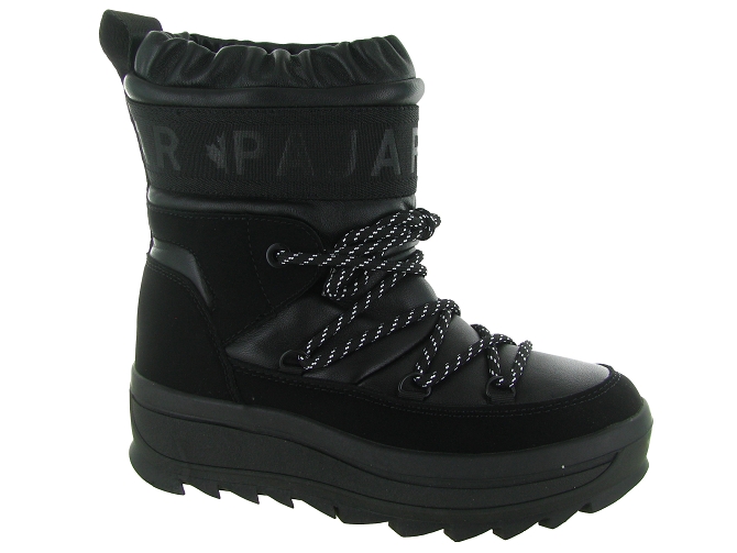 apres ski bottes fourrees - Bottine chaude - femme - Nylon - Noir - Pajar