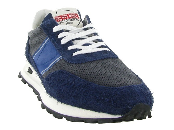 baskets et sneakers - Tendance - homme - Cuir - Bleu Marine - Philippe model8140101_3
