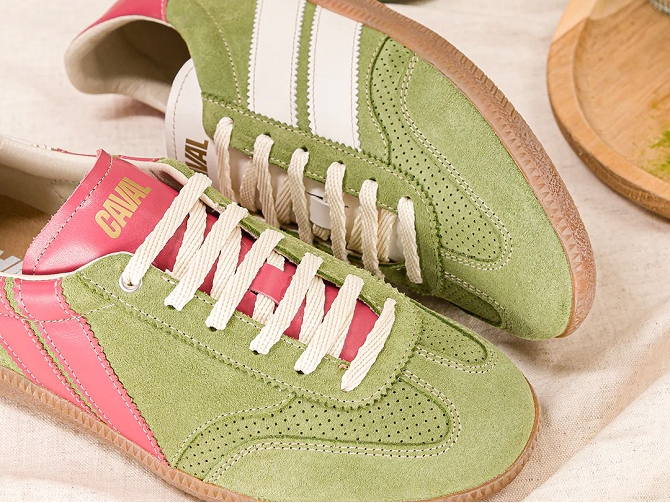 baskets et sneakers - Tendance - femme - Cuir - Vert - Caval8140601_6