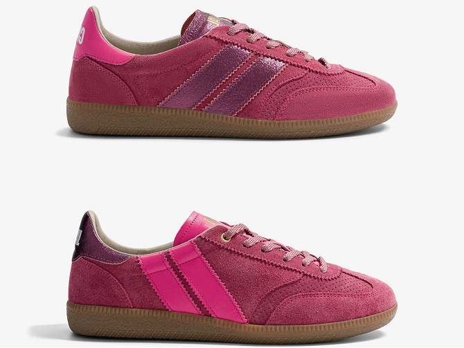 baskets et sneakers - Tendance - femme - Nubuck - Rose - Caval8140605_2
