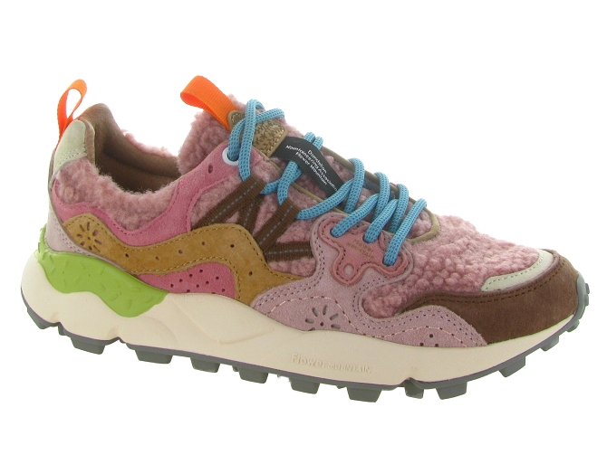baskets et sneakers - Tendance - femme - Fourrure - Rose - Flower mountain