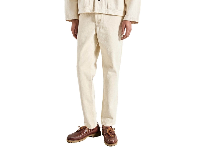 pantalon - JEANS - vetement homme - Cuir - Crème - American vintage8144901_2