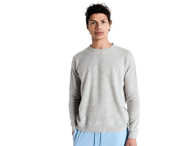 pull - ML - vetement homme - Cuir - Gris - American vintage8145401_2