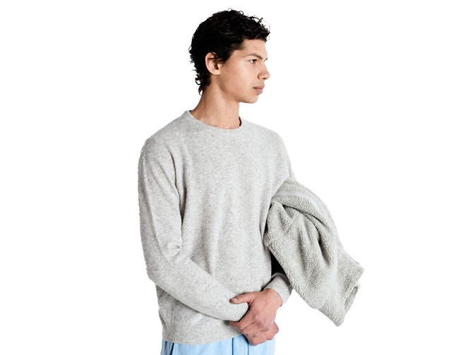 pull - ML - vetement homme - Cuir - Gris - American vintage8145401_4