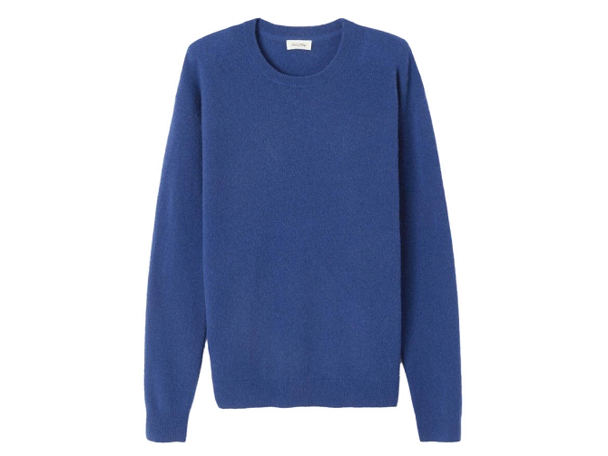 pull - ML - vetement homme - Cuir - Bleu - American vintage