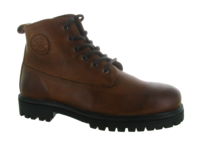 apres ski bottes fourrees - Bottine chaude - homme - Cuir - Marron - Black stone