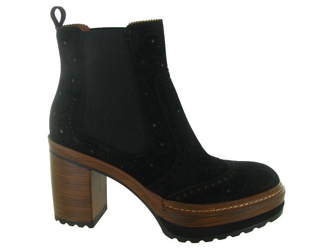 bottines et boots - Classique & Chic - femme - Nubuck - Noir - Pons quintana