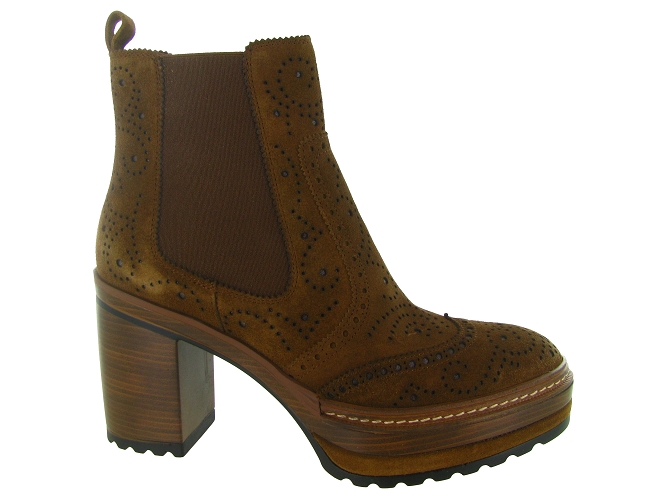 bottines et boots - Classique & Chic - femme - Nubuck - Camel - Pons quintana