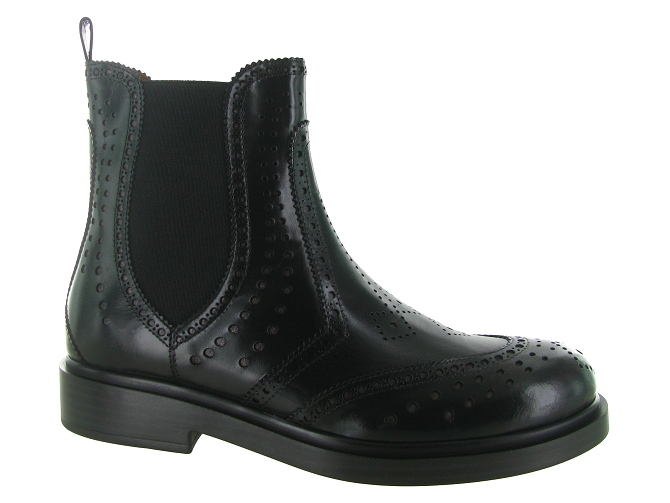 bottines et boots - Chelsea - femme - Cuir - Noir - Pons quintana