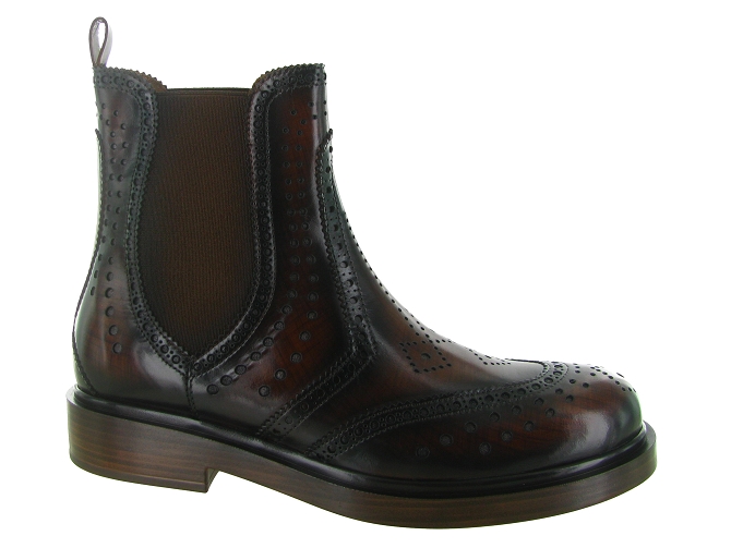 bottines et boots - Chelsea - femme - Cuir - Marron - Pons quintana