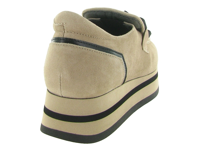 mocassins - Compensé - femme - Cuir - Beige - Softwaves8149801_5
