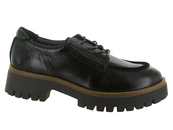 chaussures a lacets - Derby - femme - Cuir - Marron - Softwaves