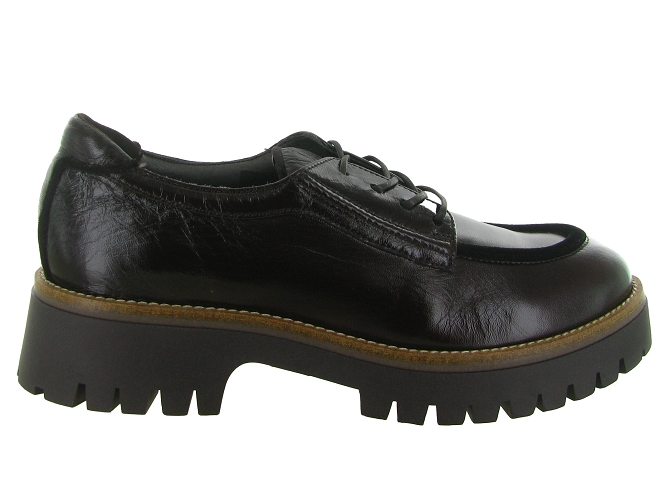 chaussures a lacets - Derby - femme - Cuir - Marron - Softwaves8149901_2