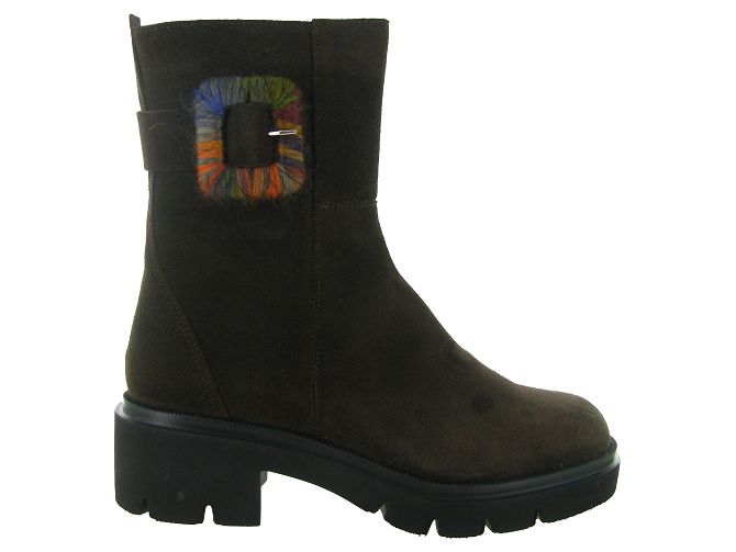 bottines et boots - Chelsea - femme - Nubuck - Marron - Softwaves8152101_2