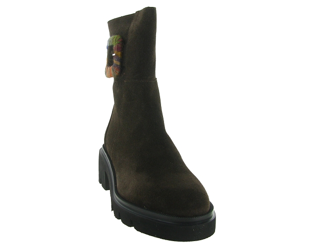 bottines et boots - Chelsea - femme - Nubuck - Marron - Softwaves8152101_3