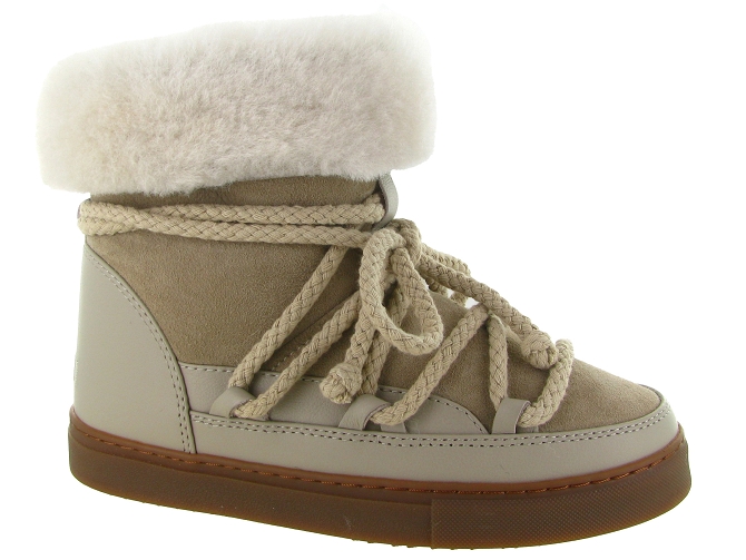 apres ski bottes fourrees - Botte de neige - femme - Nylon - Beige - Inuikii