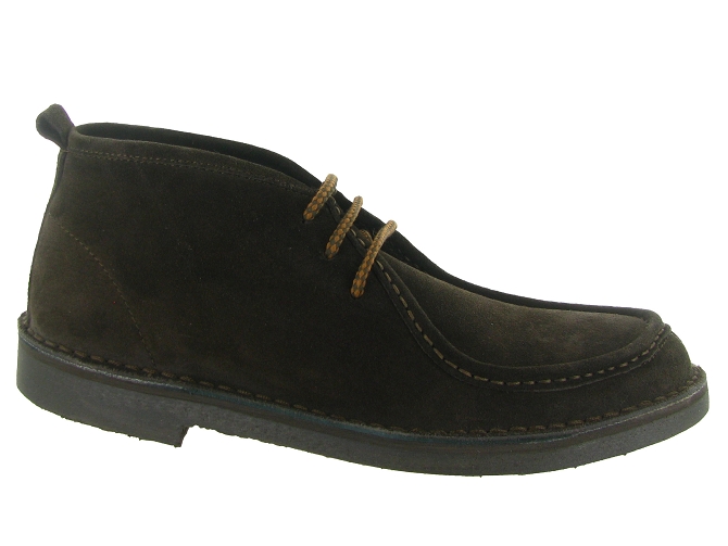 chaussures a lacets - Confort et décontracté - homme - Nubuck - Marron - Kebo