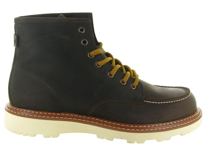 chaussures a lacets - Confort et décontracté - homme - Cuir - Marron - Kebo8154101_2