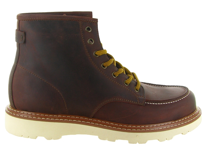 chaussures a lacets - Confort et décontracté - homme - Cuir - Bordeaux - Kebo8154102_2