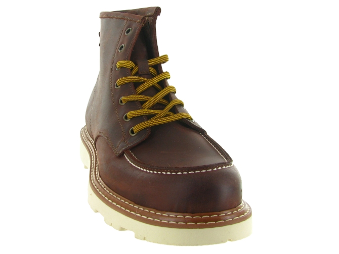 chaussures a lacets - Confort et décontracté - homme - Cuir - Bordeaux - Kebo8154102_3