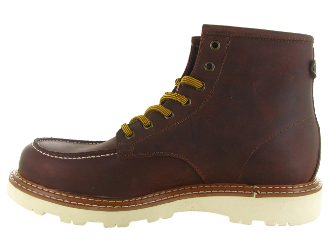 chaussures a lacets - Confort et décontracté - homme - Cuir - Bordeaux - Kebo8154102_4