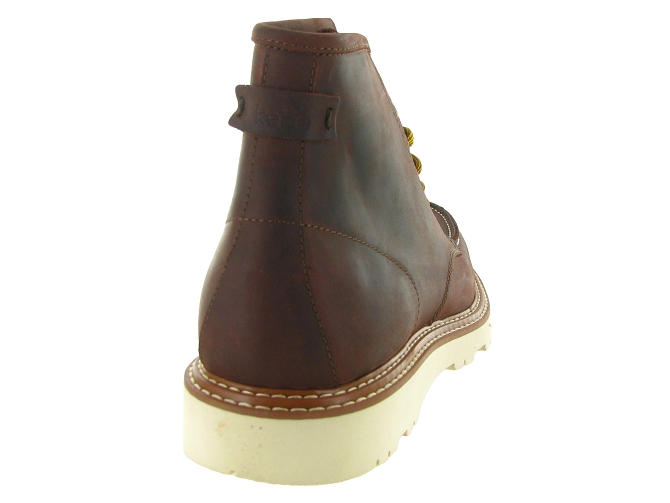 chaussures a lacets - Confort et décontracté - homme - Cuir - Bordeaux - Kebo8154102_5