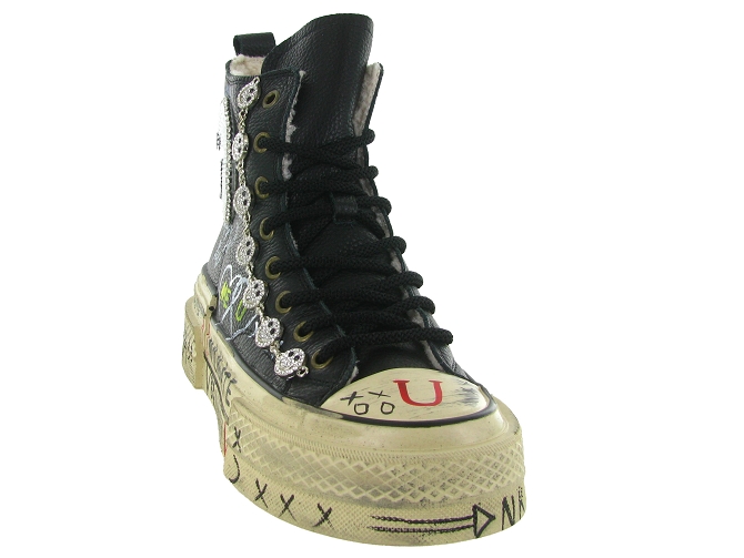 baskets et sneakers - Tendance - femme - Cuir - Noir - Nan ku8155101_3