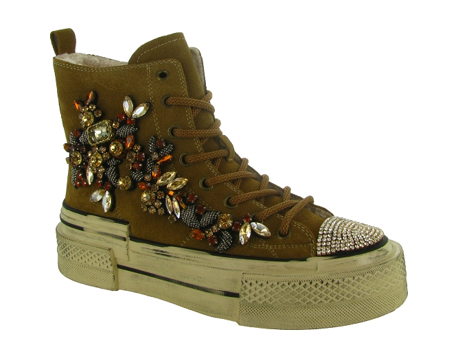 baskets et sneakers - Montante - femme - Nubuck - Camel - Nan ku