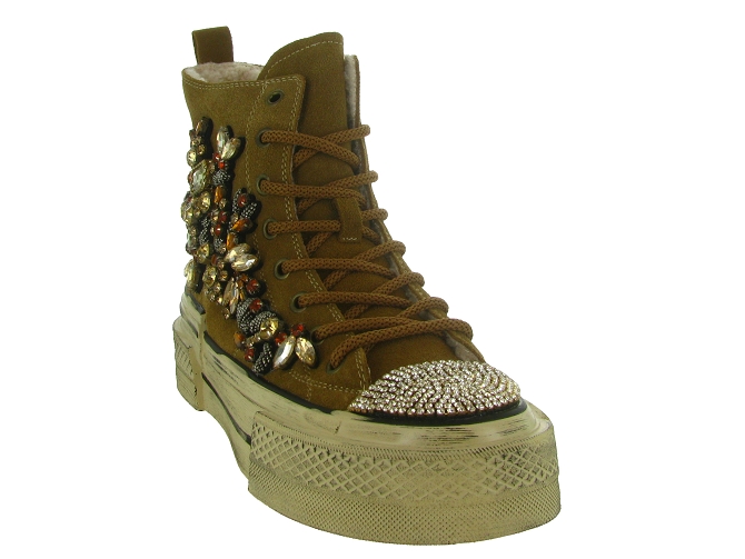 baskets et sneakers - Montante - femme - Nubuck - Camel - Nan ku8155201_3