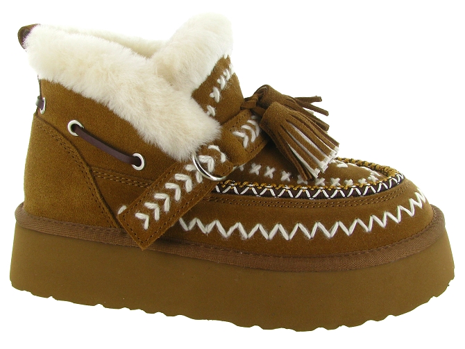 apres ski bottes fourrees - Bottine chaude - femme - Nubuck - Chestnut - Nan ku