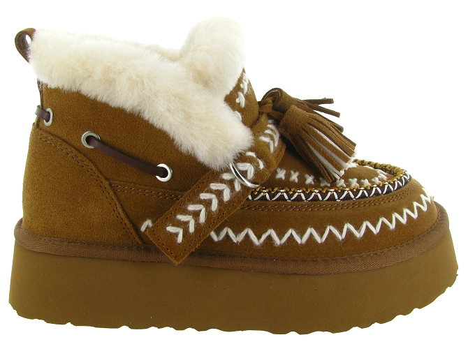 apres ski bottes fourrees - Bottine chaude - femme - Nubuck - Chestnut - Nan ku8155301_2