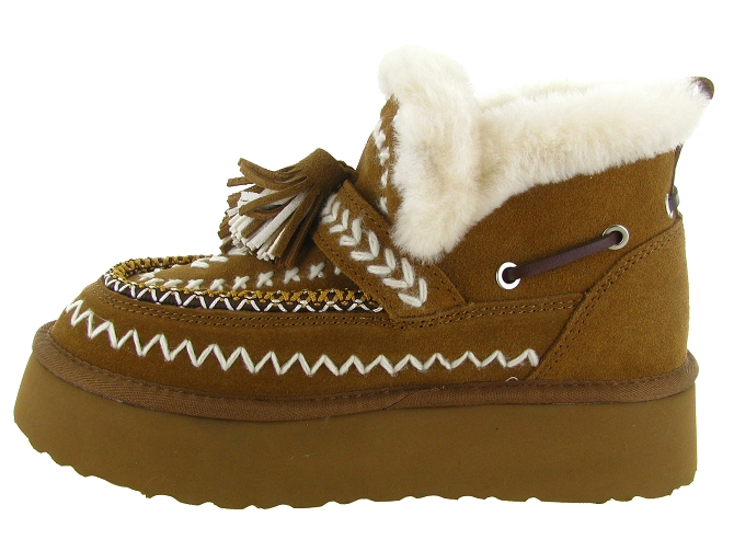 apres ski bottes fourrees - Bottine chaude - femme - Nubuck - Chestnut - Nan ku8155301_4