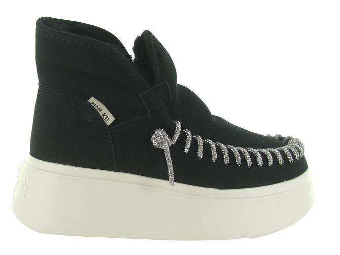 apres ski bottes fourrees - Bottine chaude - femme - Nubuck - Noir - Nan ku8155502_2