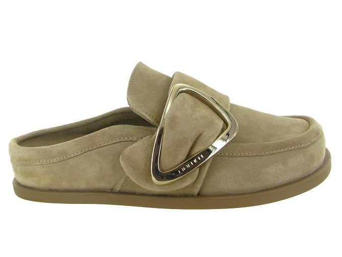 sandales et nu pieds - Mule Sabot - femme - Nubuck - Taupe - Inuikii8163402_2