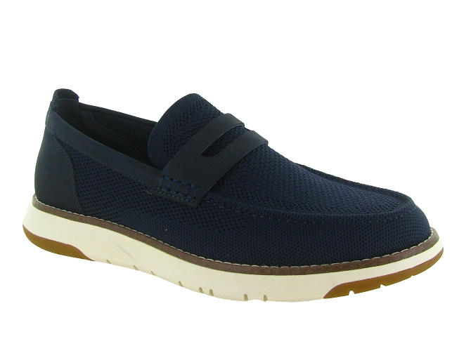 mocassins - Elégant - homme - Textile - Bleu Marine - Schmoove