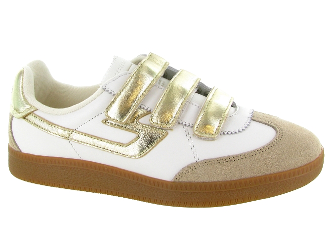 baskets et sneakers - Tendance - femme - Cuir - Beige - Schmoove