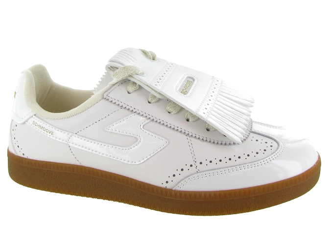 baskets et sneakers - Tendance - femme - Cuir - Beige - Schmoove