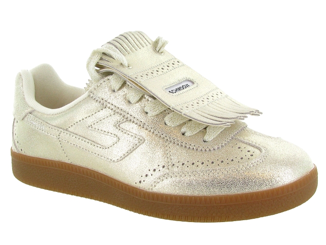 baskets et sneakers - Tendance - femme - Cuir - Or - Schmoove