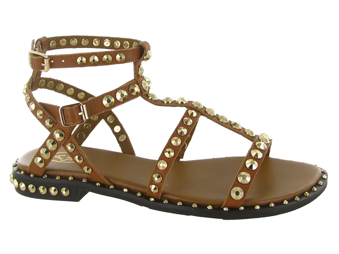 sandales et nu pieds - Casual - femme - Cuir - Camel - Ash italia