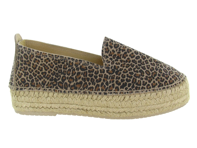 espadrilles - Espadrille plate - femme - Nubuck - Léopard - Bayona8165301_2