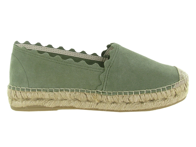espadrilles - Espadrille plate - femme - Toile  - Vert - Bayona8165401_2